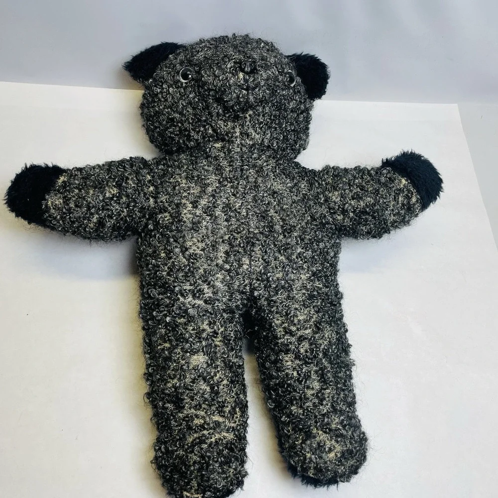 Teddy‎ Bear Black Old Vintage Look Plush Bear Artist Shaggy 18